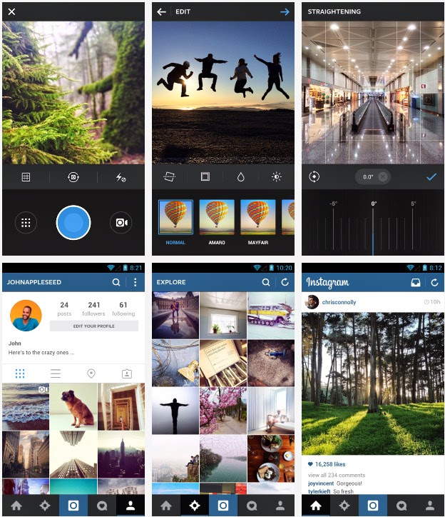 A new update to the Android application Anstagram brings an entirely new interfaces