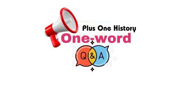 plus one history-one word question answer