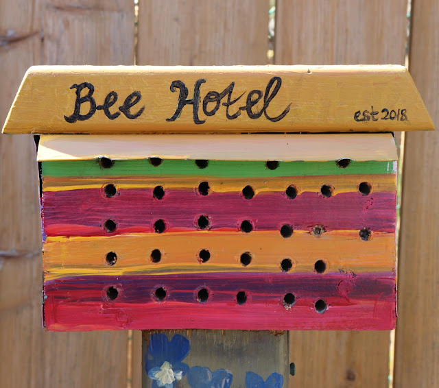colourful bee hotel