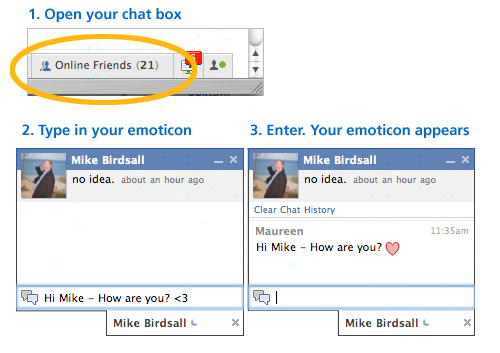 smiley emoticons for facebook. and smileys to chat Facebook