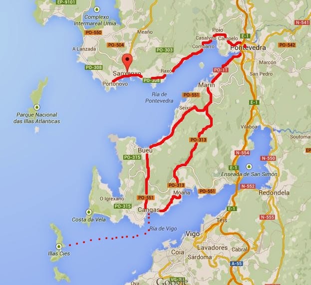 ruta por las rías Baixas, un día en las islas Cíes