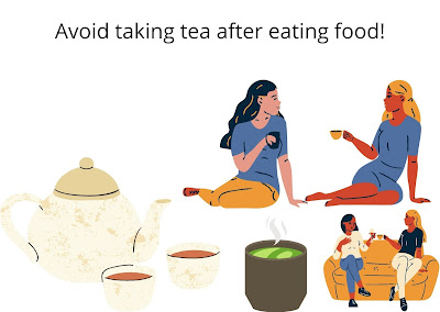 Avoid taking tea after food