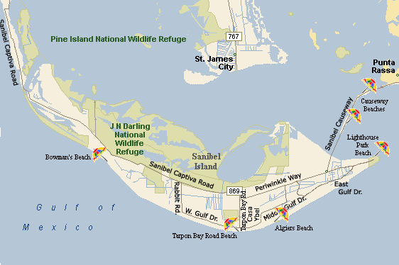 Sanibel Beach Florida Map