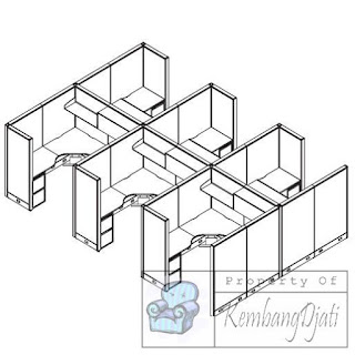 Jenis - Jenis Meja Sekat Kantor + Furniture Semarang ( Cubicle Workstation )