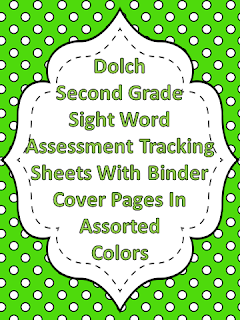 Dolch Second Grade Sight Word Assessment Tracking Binder