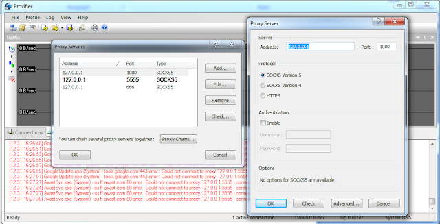 Setting Proxy Server Pada Proxifier