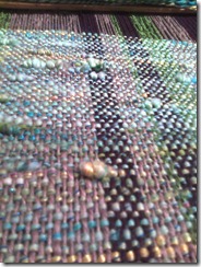 more hanspun plied with thread; lots of coils and silk! 