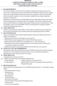 Contoh Proposal Kegiatan Sekolah Yang Baik dan Benar 