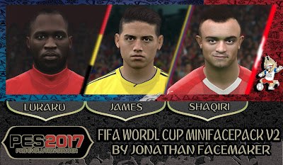 PES 2017 Facepack FIFA World Cup 2018 v2 by Jonathan Facemaker 