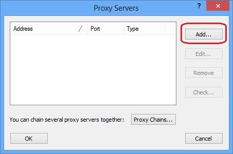 Proxifier Proxy Servers