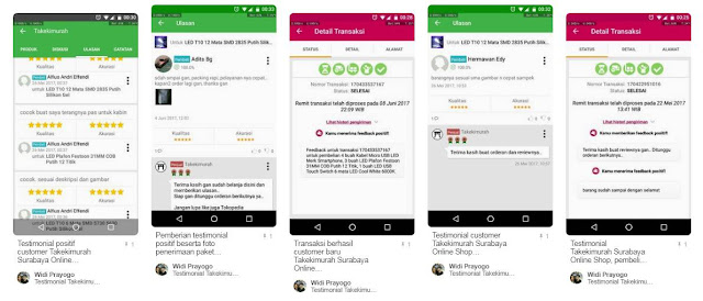 Testimonial yang sudah menjadi customer di takekimurah.com