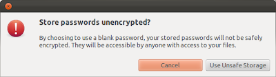 By choosing to use blank password, your stored passwords will not be safely encrypted. They will ne accessible any anyone with access to your files.