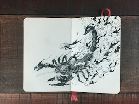 10-Scorpion-entrance-Fantasy-Drawings-Kerby-Rosanes-www-designstack-co