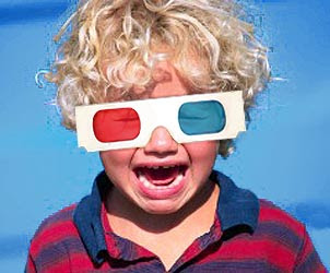 Wearing 3-D glasses is no fun!