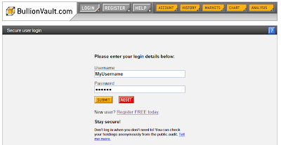 BullionVault Login