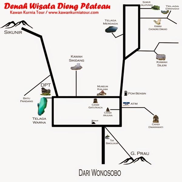  Peta Wisata Dieng Wonosobo PAKET WISATA DIENG 