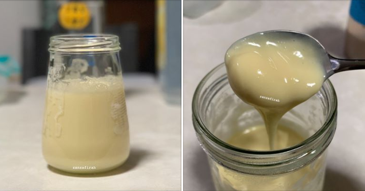 Susu Pekat Manis Homemade, Guna 3 Bahan Siap 3 Minit 