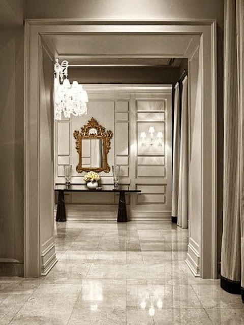 beautiful large open foyer marble tile floors huge crystal chandelier