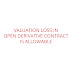 Valuation loss in open derivative contract is  allowable