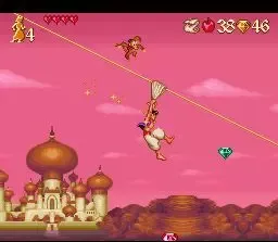 Jogue Disney's Aladdin grátis online para Super Nintendo