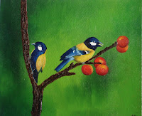 Oil Painting Birds