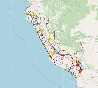 Peru Live View of Road blocks