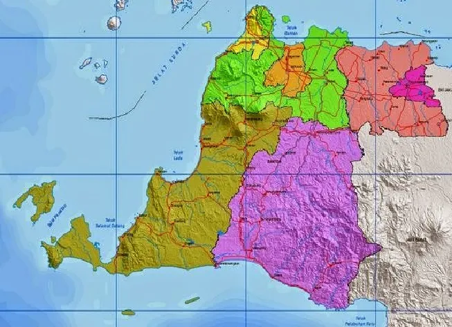 Letak Geografis Kabupaten dan Kota di Prov. Banten