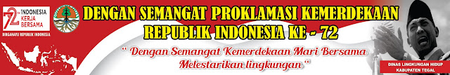 Contoh Desain banner atau spanduk Hut RI ke 72