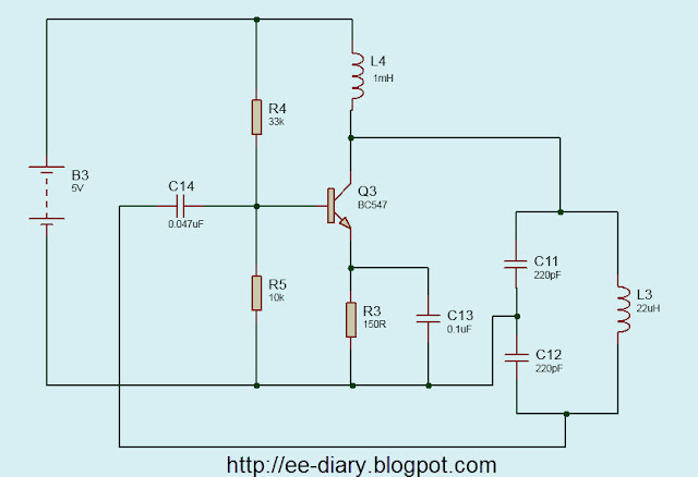 Colpitts oscillator circuit diagram
