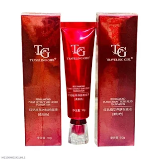 TG Matte Finish Liquid Foundation in Ivory shade, offering high coverage, matte finish, and long-lasting wear.
