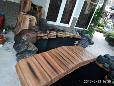 Jasa dan Contoh Relief taman Kolam Tebing 