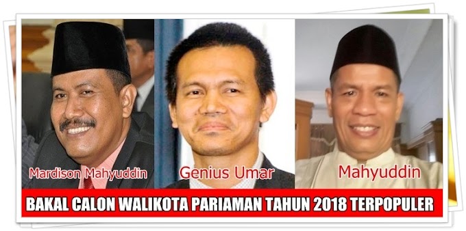 Jelang Pilwako Pariaman Tahun 2018, Mardison Mahyuddin, Genius Umar dan Mahyuddin Paling Populer