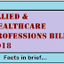 Cabinet approves the Allied and Healthcare Professions Bill, 2018; Facts in Brief