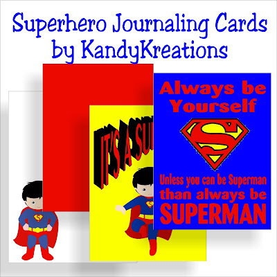 Journal your child's superhero birthday with these cute Superman journaling cards. Find all four cards as free printables or digital cards for your Project Life spreads or Scrapbook layouts.