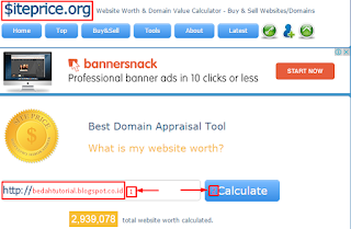 Cek Harga Wesbsite dan Blog dengan siteprice.org