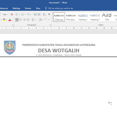 Cara cepat membuat Kop surat Microsoft Word