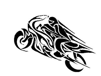 Tribal Art Sport Bikers Design 