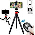 Phone and Camera Tripod Flexible Legs CLOUDSFOTO Portable Cellphone Tripod with Bluetooth Remote, Compatible with iPhone and Android Phone.