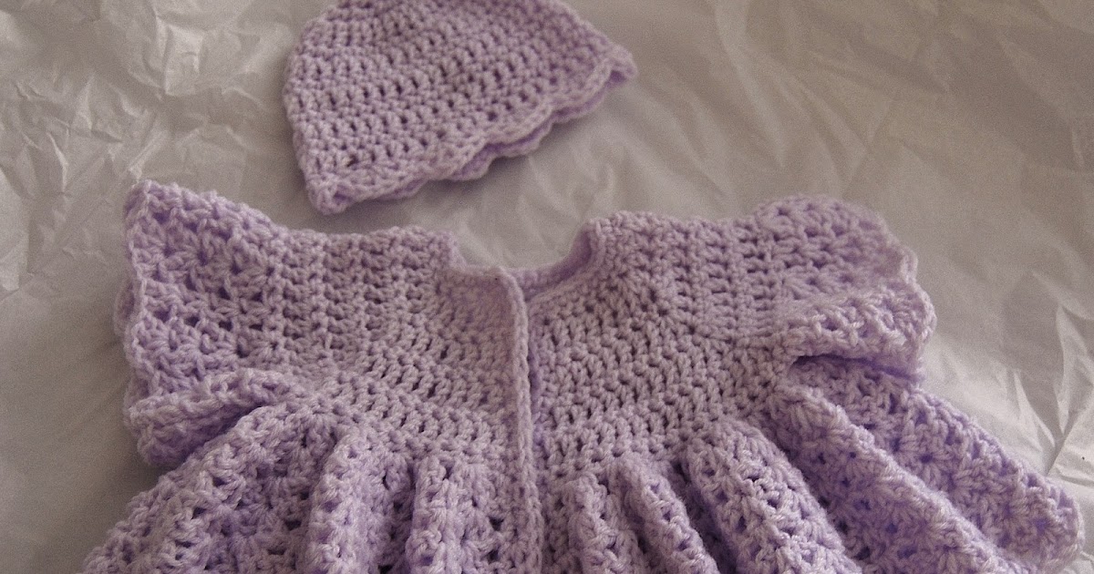Free Crochet Pattern Beautiful Vintage Swing Baby Cardigan (0-3 months)