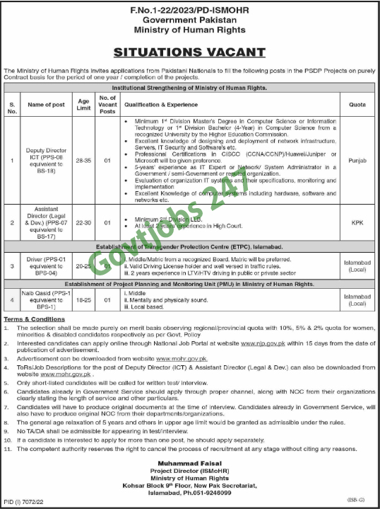 Ministry Of Human Rights Jobs apply