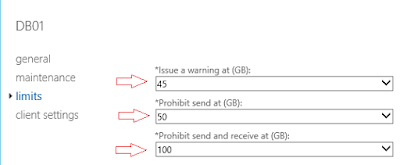 Exchange DB limits