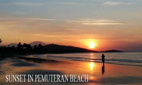 sunset in pemuteran beach