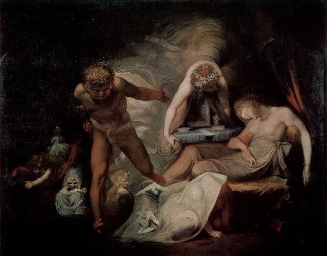 Henry Fuseli, Belindas Traum, Romanticism Painting