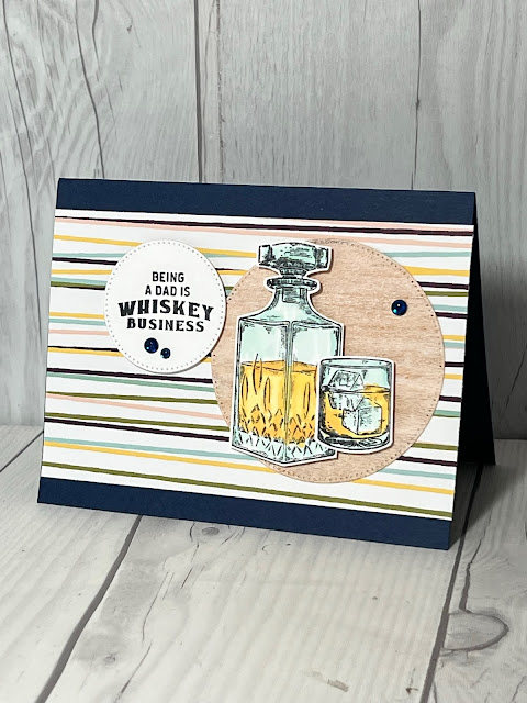 Greeting card for a day using Stampin' Up1 Whiskey Business