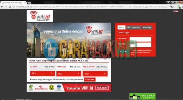 Login ke wifi id