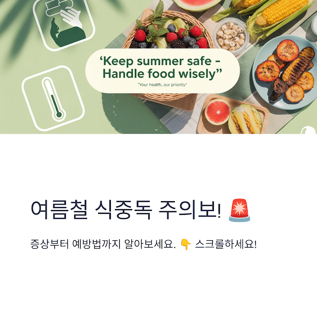 여름철 식중독 주의,증상과 예방