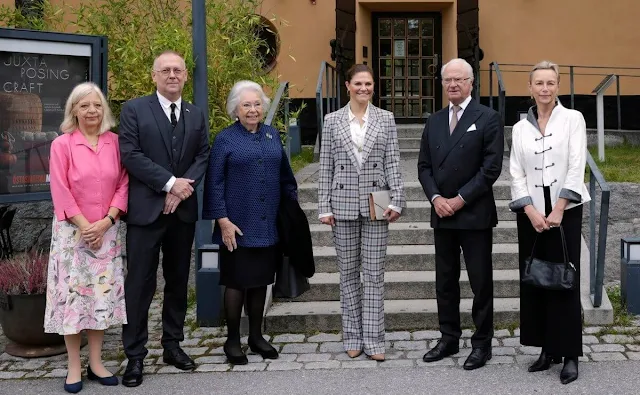 King Carl XVI Gustaf and Princess Christina. Crown Princess Victoria wore a Karah grey checkered blazer from By Malina