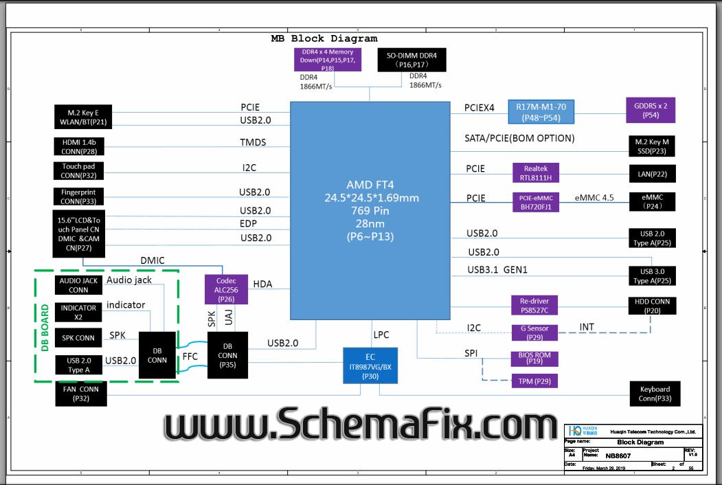 Acer Aspire 3 A315 22 HUAQIN NB8607 Schematic PDF