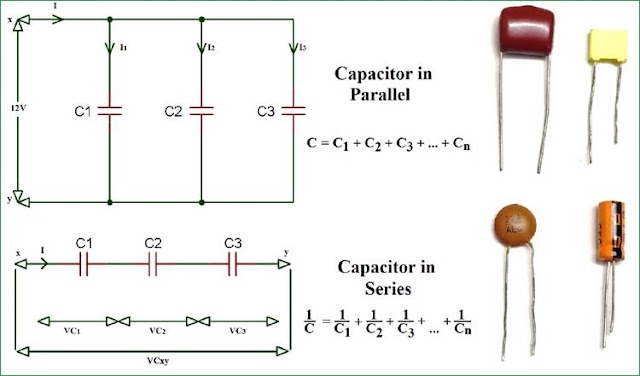 Serial and parallel capacitor circuit