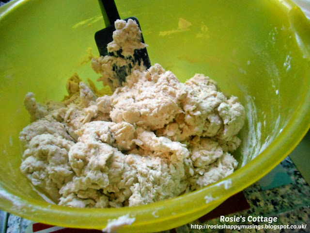 Easiest Ever, Yummiest, Two ingredient Bread 🥖🍞 Combine both ingredients until they begin to form a dough.